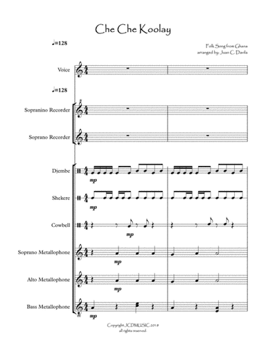 Che Che Koolay (For Orff Ensemble) (arr. Juan C. Davila)
