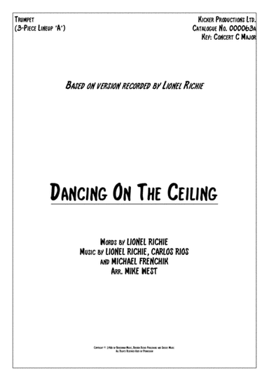 Dancing On The Ceiling (arr. Mike West)