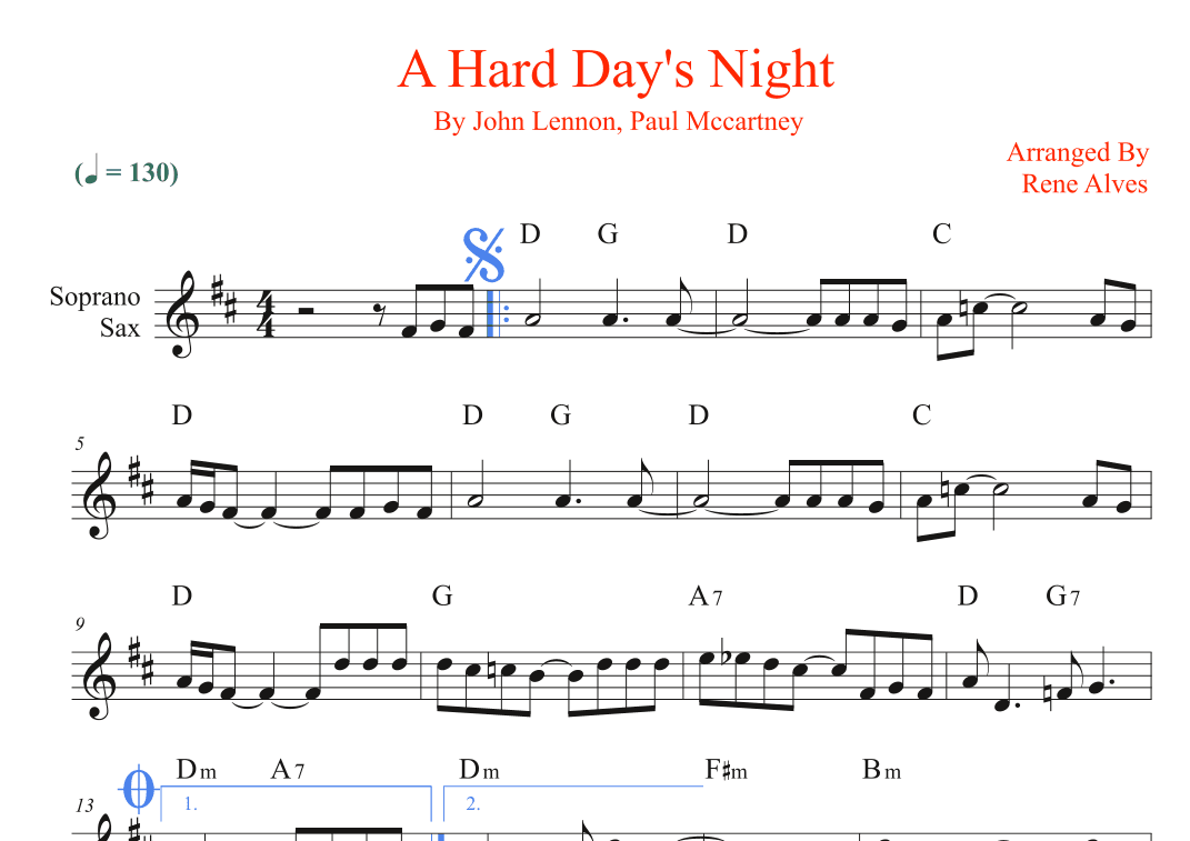 A Hard Day's Night (arr. Rene Alves)