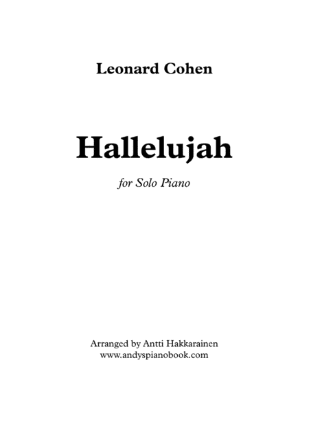 Hallelujah (arr. Antti Hakkarainen)
