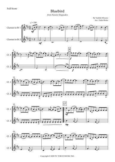 Ikimono Gakari's Blue Bird (arr. Fabio Britto)
