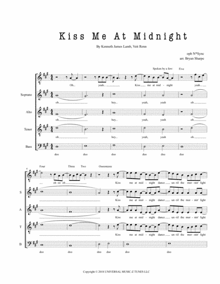 Kiss Me At Midnight (arr. Bryan Sharpe)