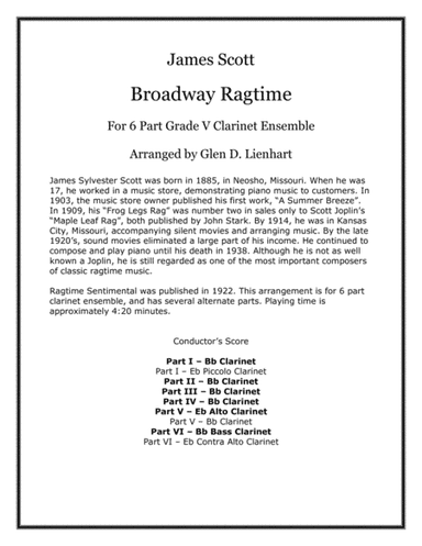 Broadway Ragtime (Clarinets) (arr. Glen D. Lienhart)