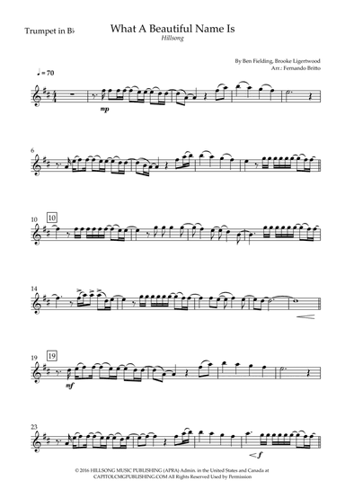 What A Beautiful Name (arr. Fernando Britto)