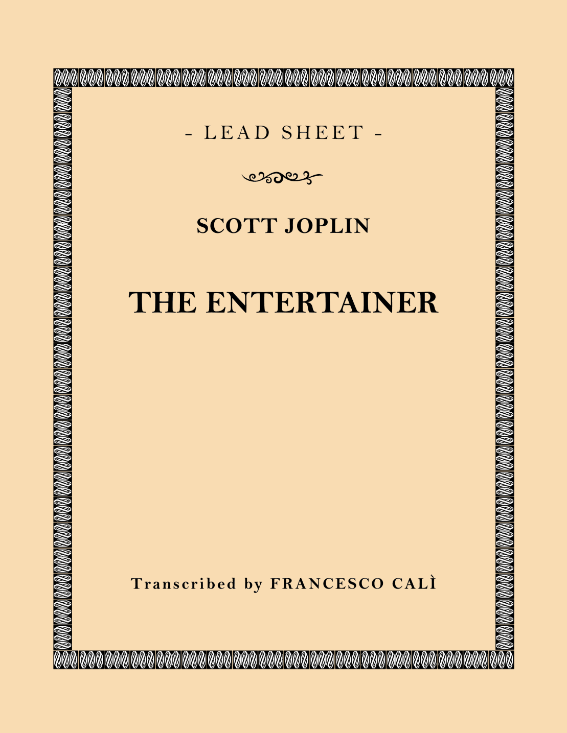 The Entertainer (arr. Francesco Calì)