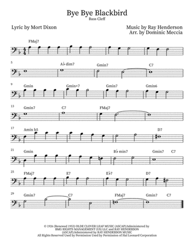 Bye Bye Blackbird (arr. Dominic Meccia)