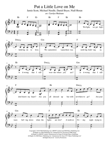 Put A Little Love On Me (arr. Carolyn Medrano)
