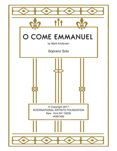 O Come Emmanuel  contemporary version in D for Soprano