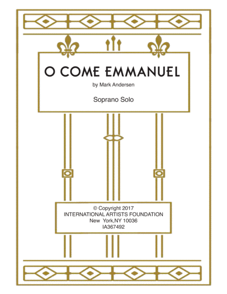 O Come Emmanuel  contemporary version in D for Soprano