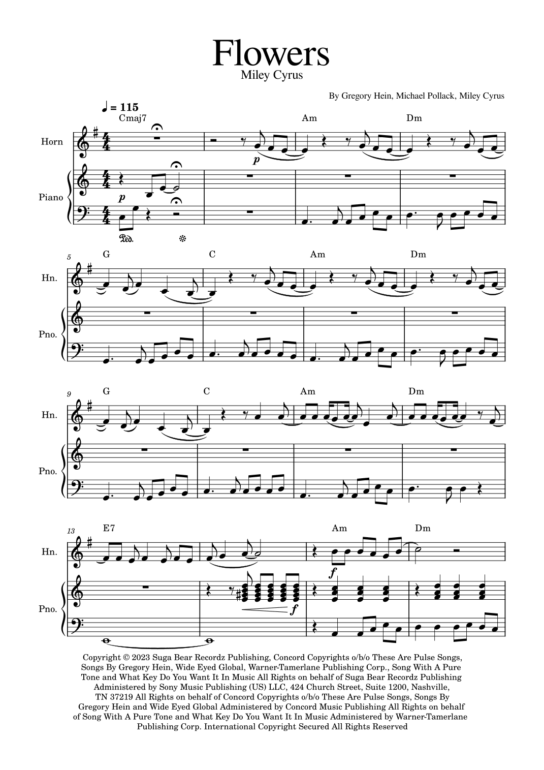 Flowers (arr. Golden Skull Editions)