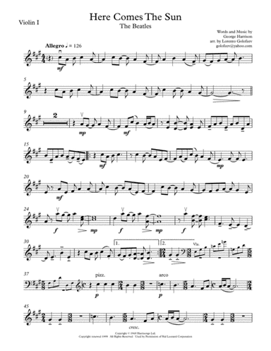 Here Comes The Sun (arr. Lorento Golofeev)