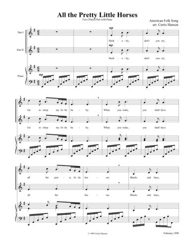 All the Pretty Little Horses (2-3 pt.) (arr. Curtis Hanson)
