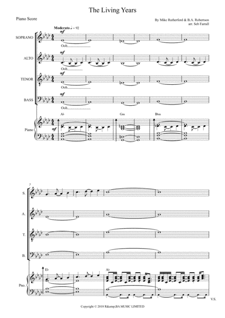 The Living Years (arr. Sebastian Farrall)