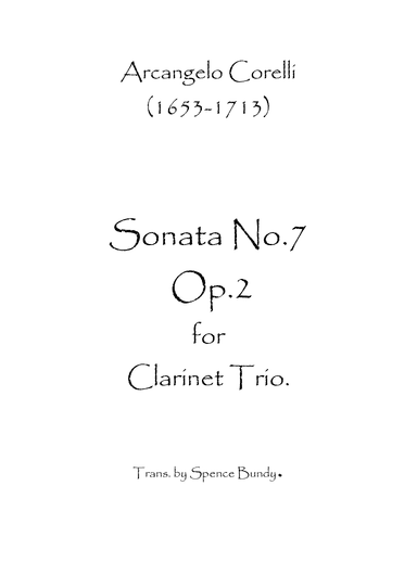 Sonata No.7 Op.2 (arr. Spence Bundy)