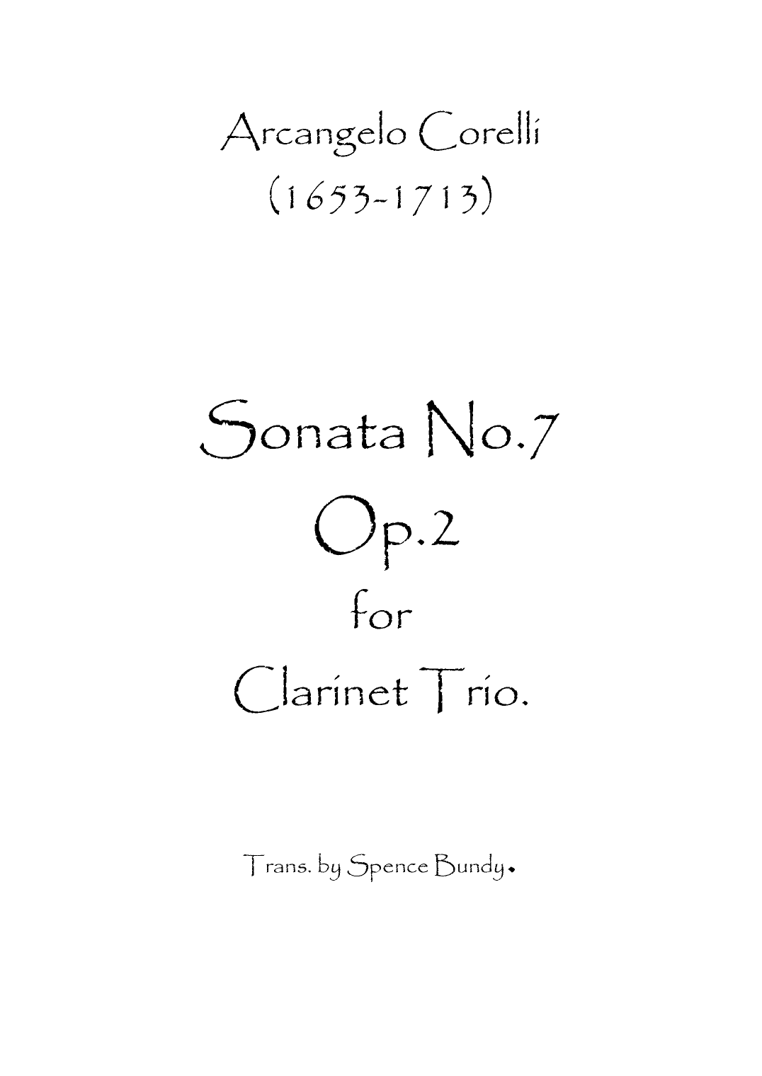 Sonata No.7 Op.2 (arr. Spence Bundy)