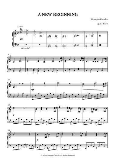A New Beginning, Op. 21 No. 6