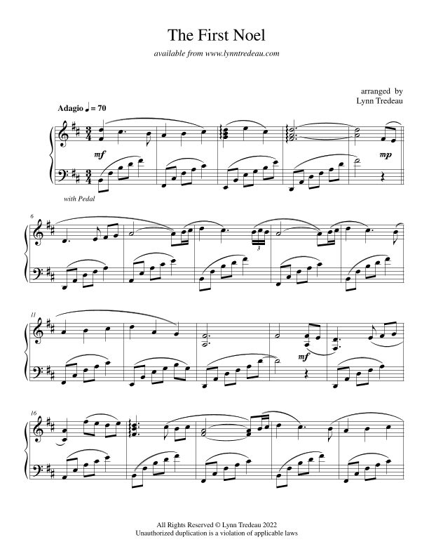 The First Noel (arr. Lynn Tredeau)
