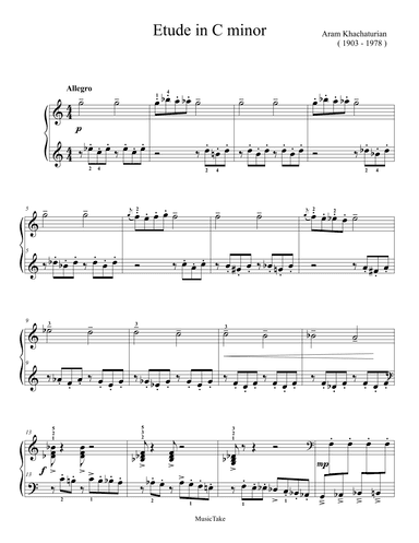 Khachaturian Etude in C minor (arr. Ben Choupak)