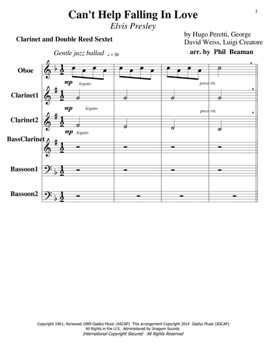 Can't Help Falling In Love (arr. Phil Beaman)