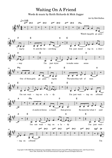 Waiting On A Friend (arr. Rob Bullen)