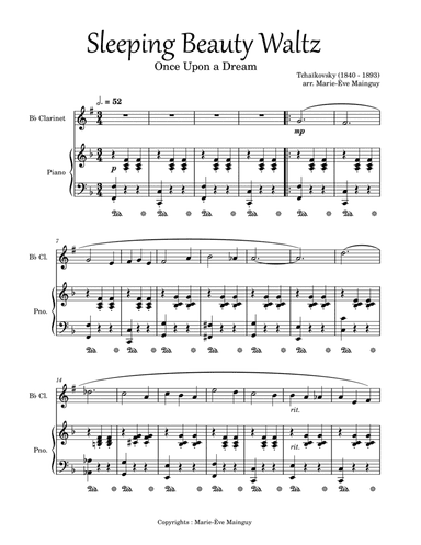 Sleeping Beauty Waltz - Once Upon A Dream (arr. Marie-Ève Mainguy)