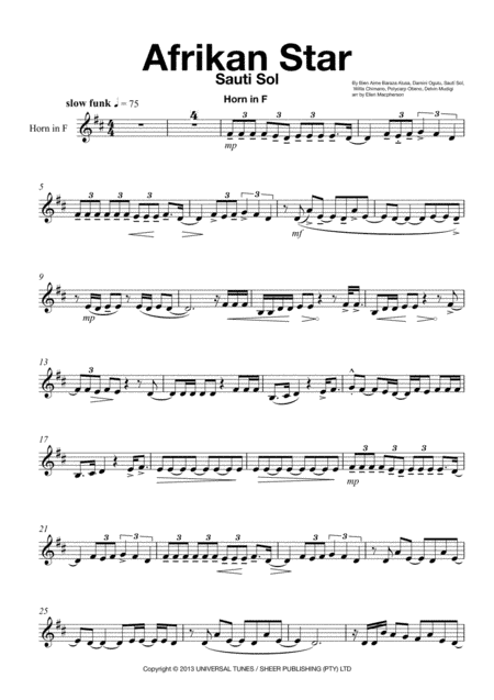 Afrikan Star (arr. Ellen Macpherson)