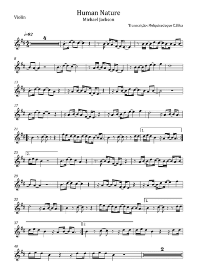 Human Nature (arr. Melquisedeque C.Silva)