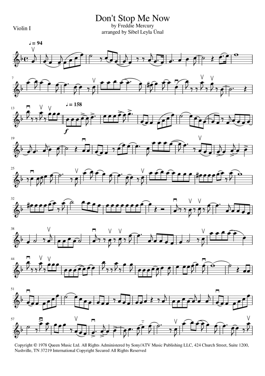 Don't Stop Me Now (arr. Sibel Leyla Ünal)