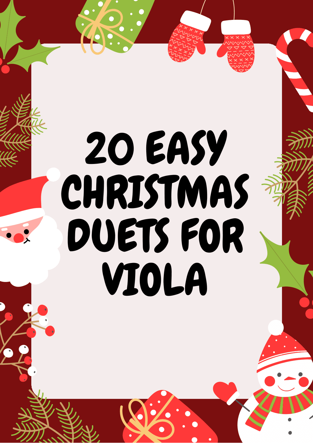 20 Easy Christmas Duets for Viola (arr. Valdir Maia)