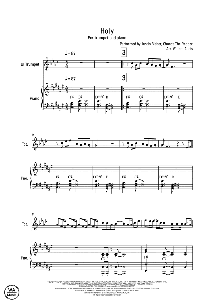 Holy (arr. Willem Aarts)