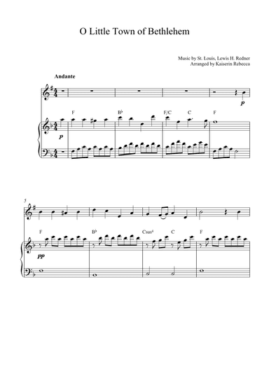 O Little Town of Bethlehem (arr. Kaiserin Rebecca)