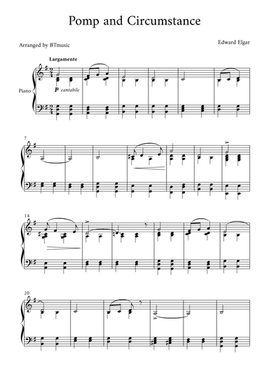 Pomp and Circumstance - Edward Elgar (arr. BTmusic)