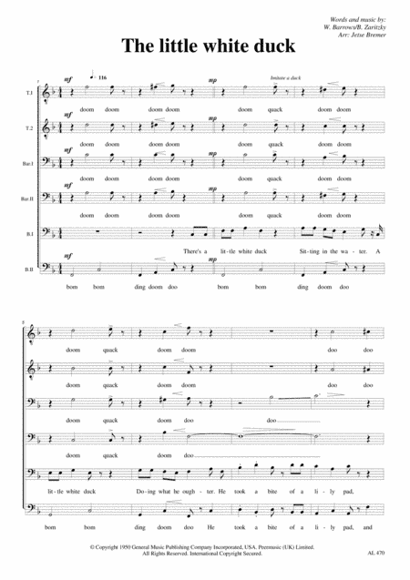 Little White Duck (arr. Jetse Bremer)