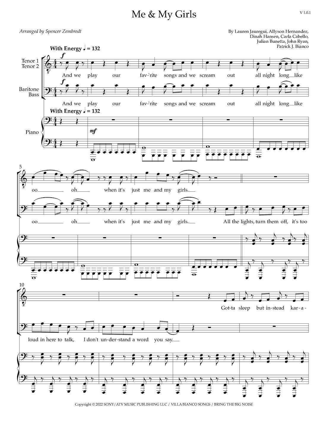 Me And My Girls (arr. Spencer Zembrodt)