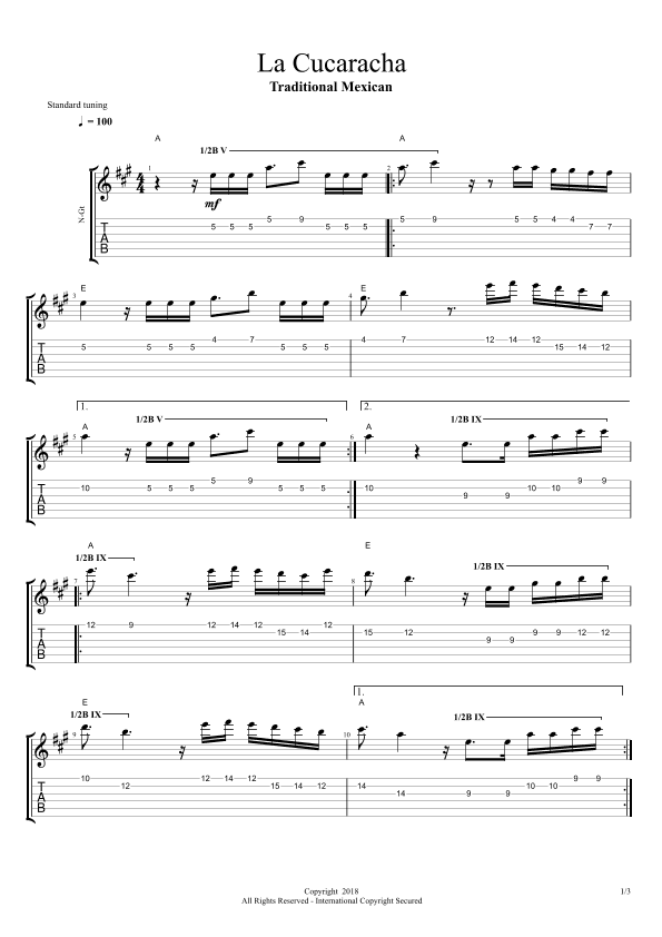 La Cucaracha (arr. Edina Balczo)
