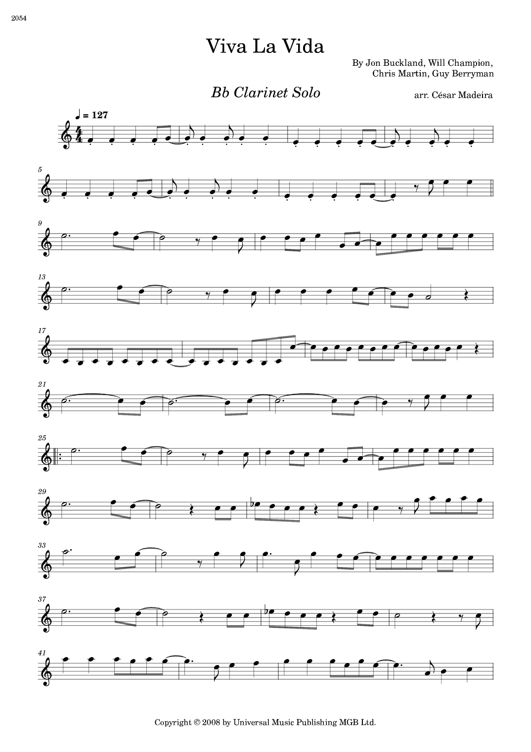 Viva La Vida (arr. César Madeira)