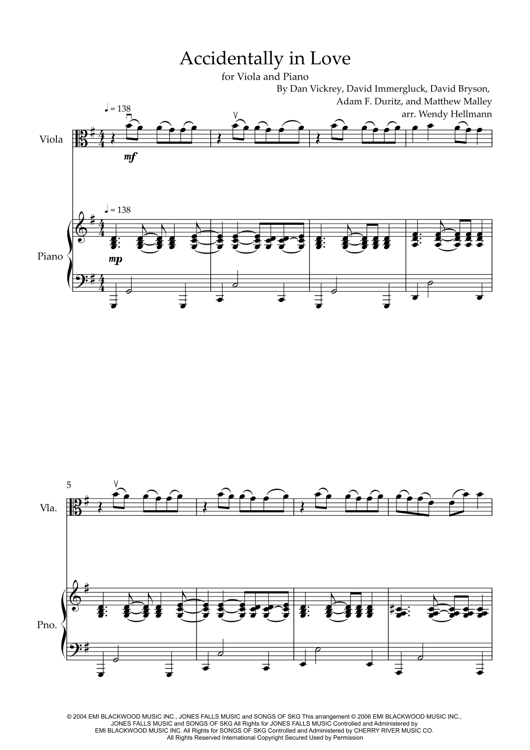 Accidentally In Love (arr. Wendy Hellmann)