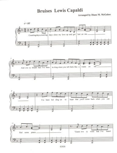 Bruises (arr. Diane M. McGahee)