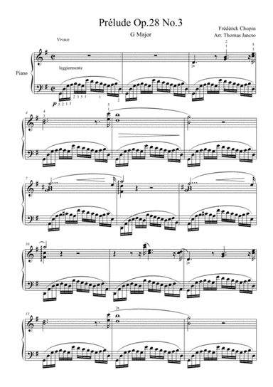 Prelude Op.28, No.3 (arr. Thomas Jancso)