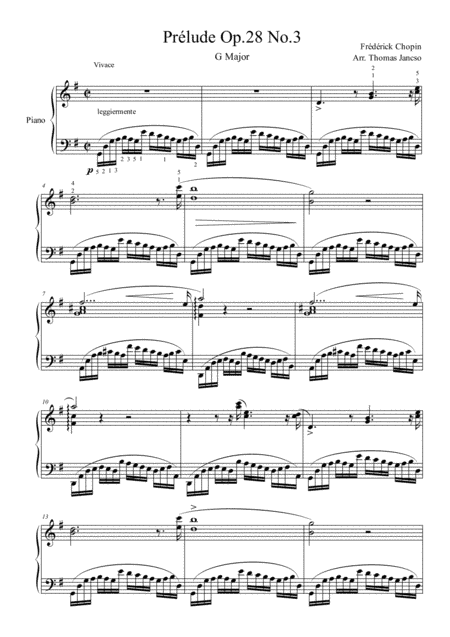 Prelude Op.28, No.3 (arr. Thomas Jancso)