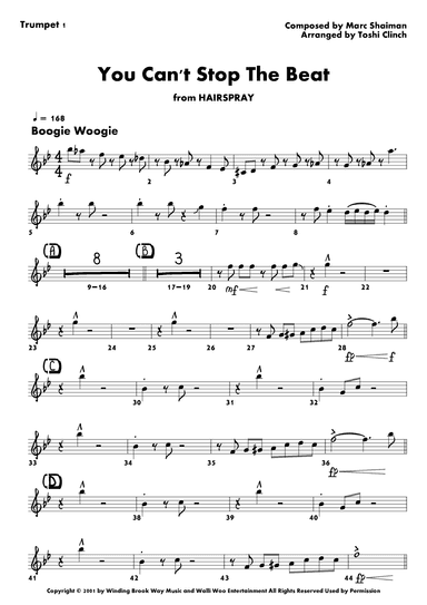 You Can't Stop The Beat (arr. Toshi Clinch)