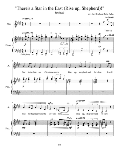 There's a Star in the East (Rise Up, Shepherd)! (arr. Joel Richard Jicha)