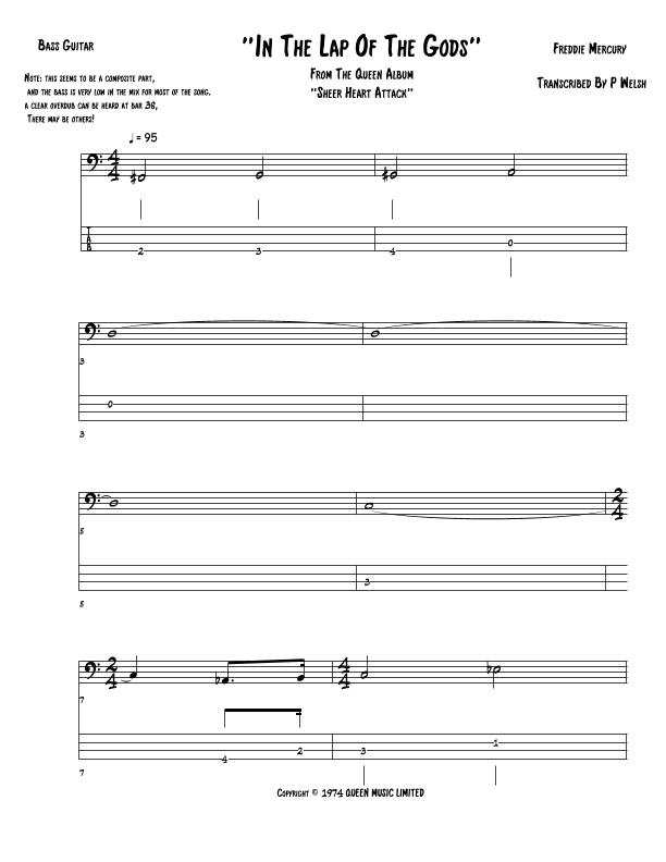 In The Lap Of The Gods (arr. Accubass)