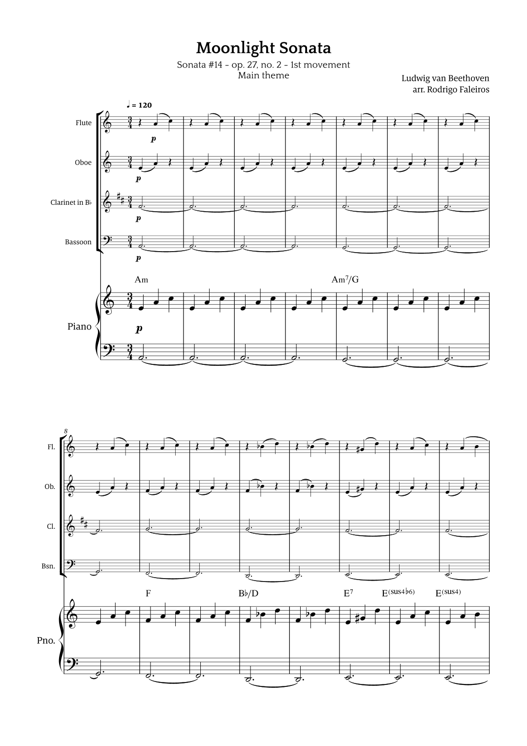 Moonlight Sonata (arr. Rodrigo Faleiros)