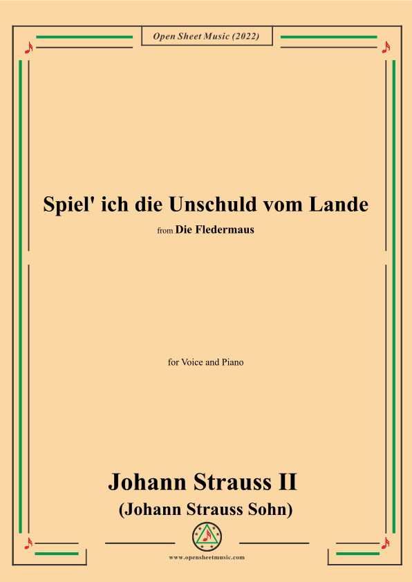 Johann Strauss II-Spiel' ich die Unschuld vom Lande(No.14) (arr. OSM Press)