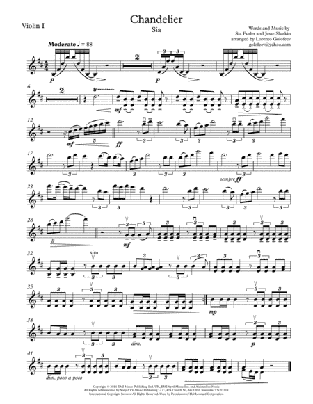 Chandelier (arr. Lorento Golofeev)