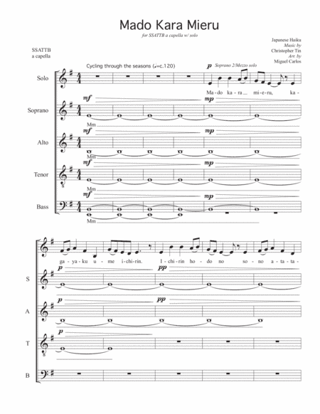 Mado Kara Mieru (arr. Miguel Carlos)
