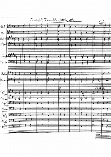 Twinkle, Twinkle Little Star for beginning elementary orchestra (arr. Cedric Elmer)