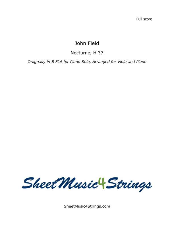 Field, John - Nocturne, H 37 (Arranged for Viola and Piano) (arr. SheetMusic4Strings)