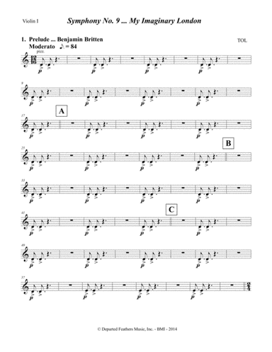 Symphony No. 9 ... My Imaginary London (2013-14) Violin 1 part